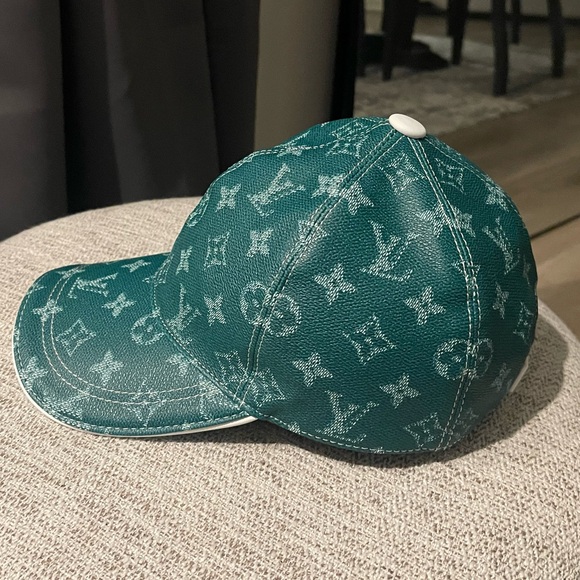 Louis Vuitton Green Monogram Baseball Cap Size M Authentic - Picture 6 of 9